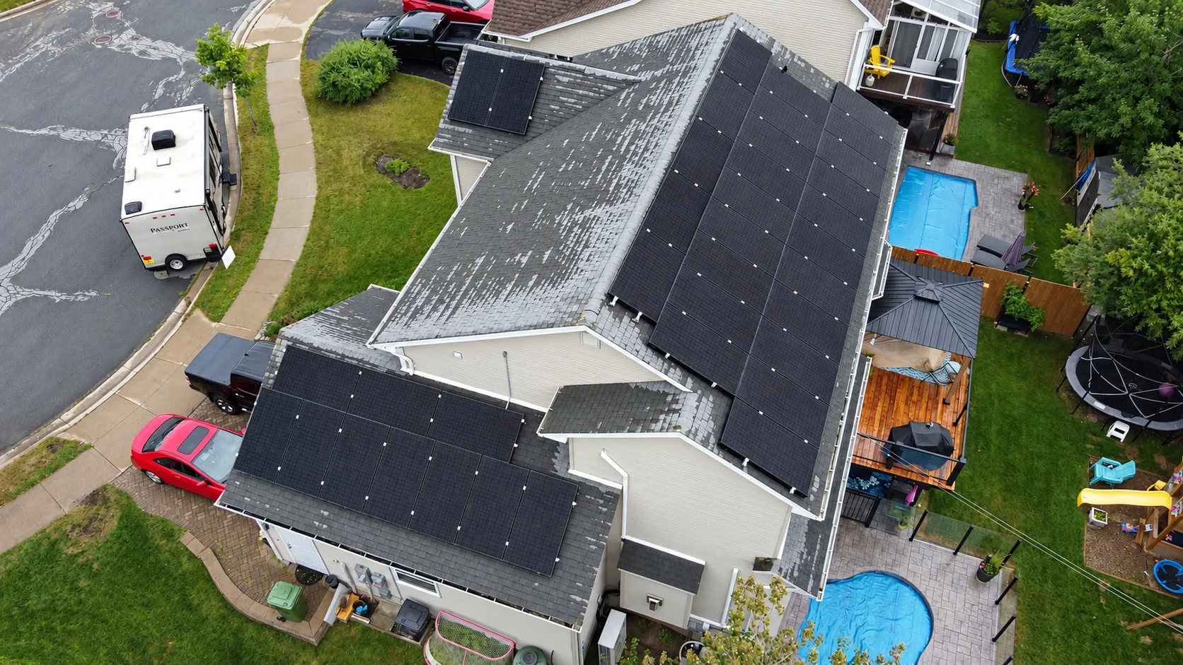 A Nova Scotia home with a JC Power solar array on its roof